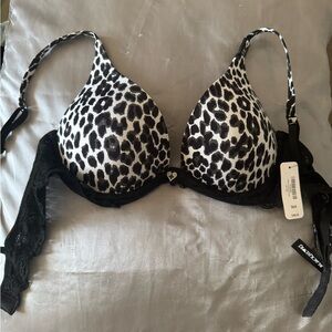 RAWR! Blackheart Leopard Print adds a cup molded UW padded Bra - Size 36A -NWT